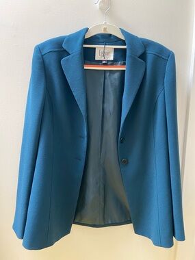 Le Suit Teal Tailored Women's Blazer Jacket